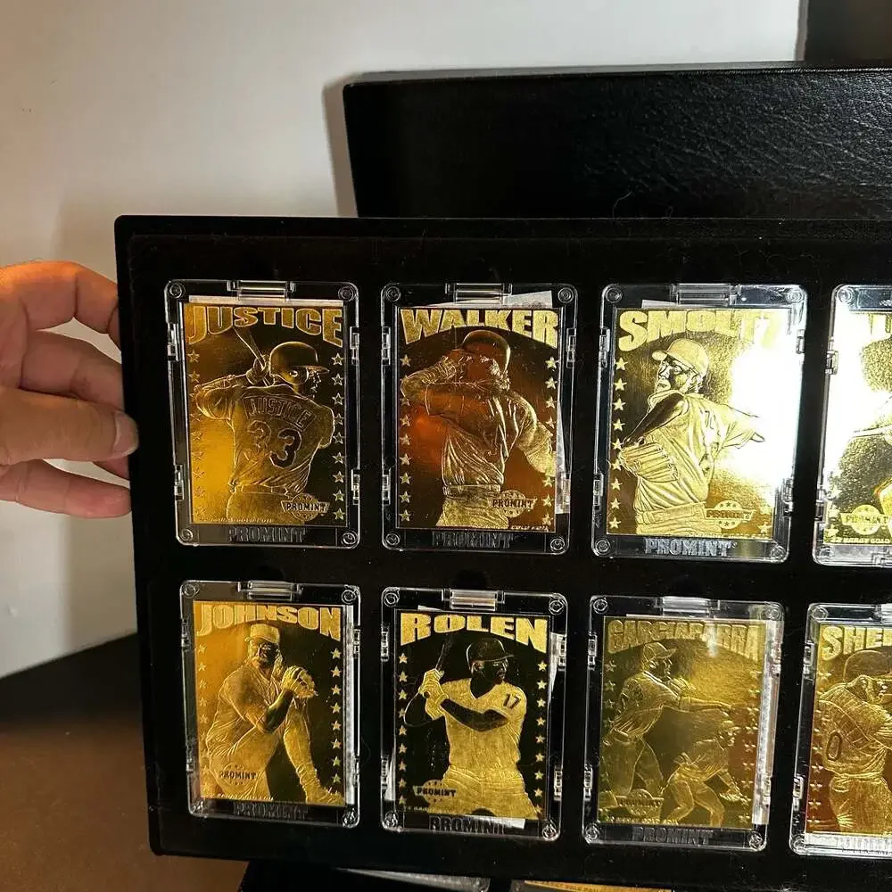 Promint 22 Karat Gold Foil Baseball Card Collector Series Set in Display Case